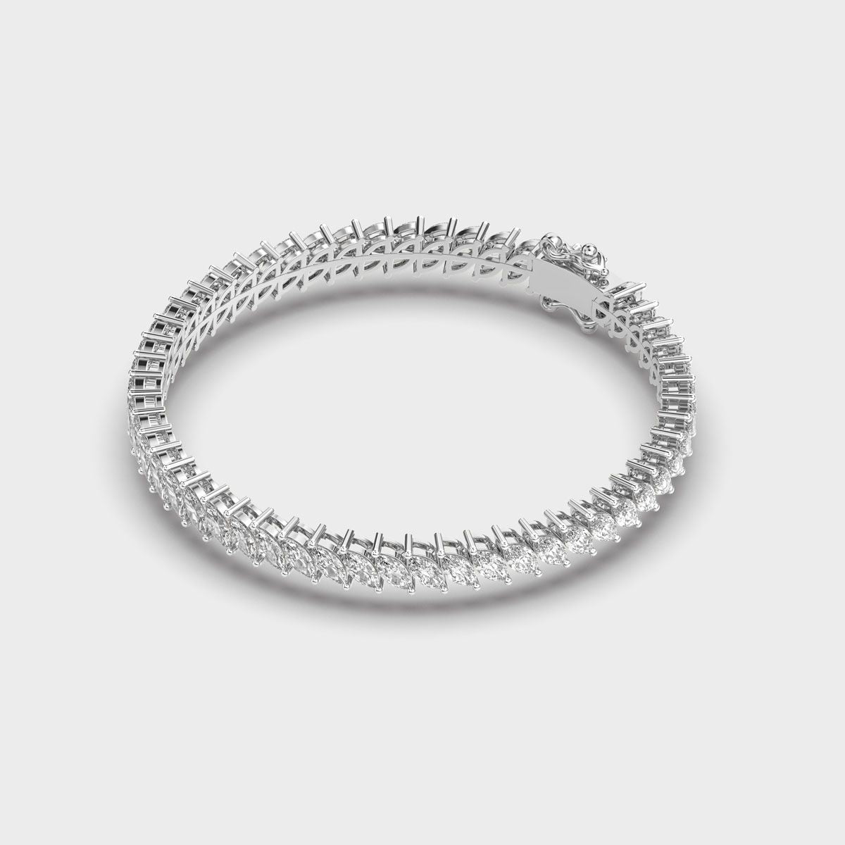 Marquise Laurel Row Diamond Bracelet