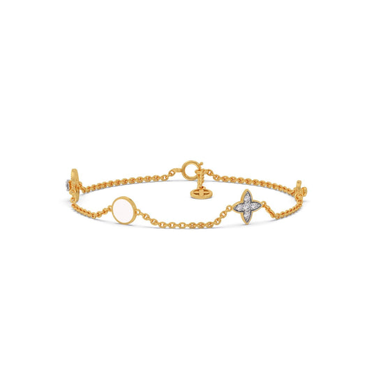 Constella Round Diamond Chain Bracelet