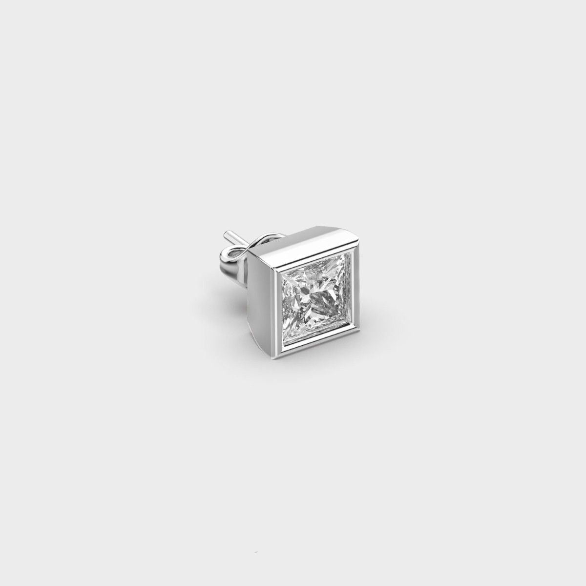 Phantom Princess Cut Diamond Earring For Men