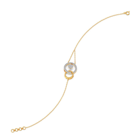 Geo Linked Round Diamond Bracelet