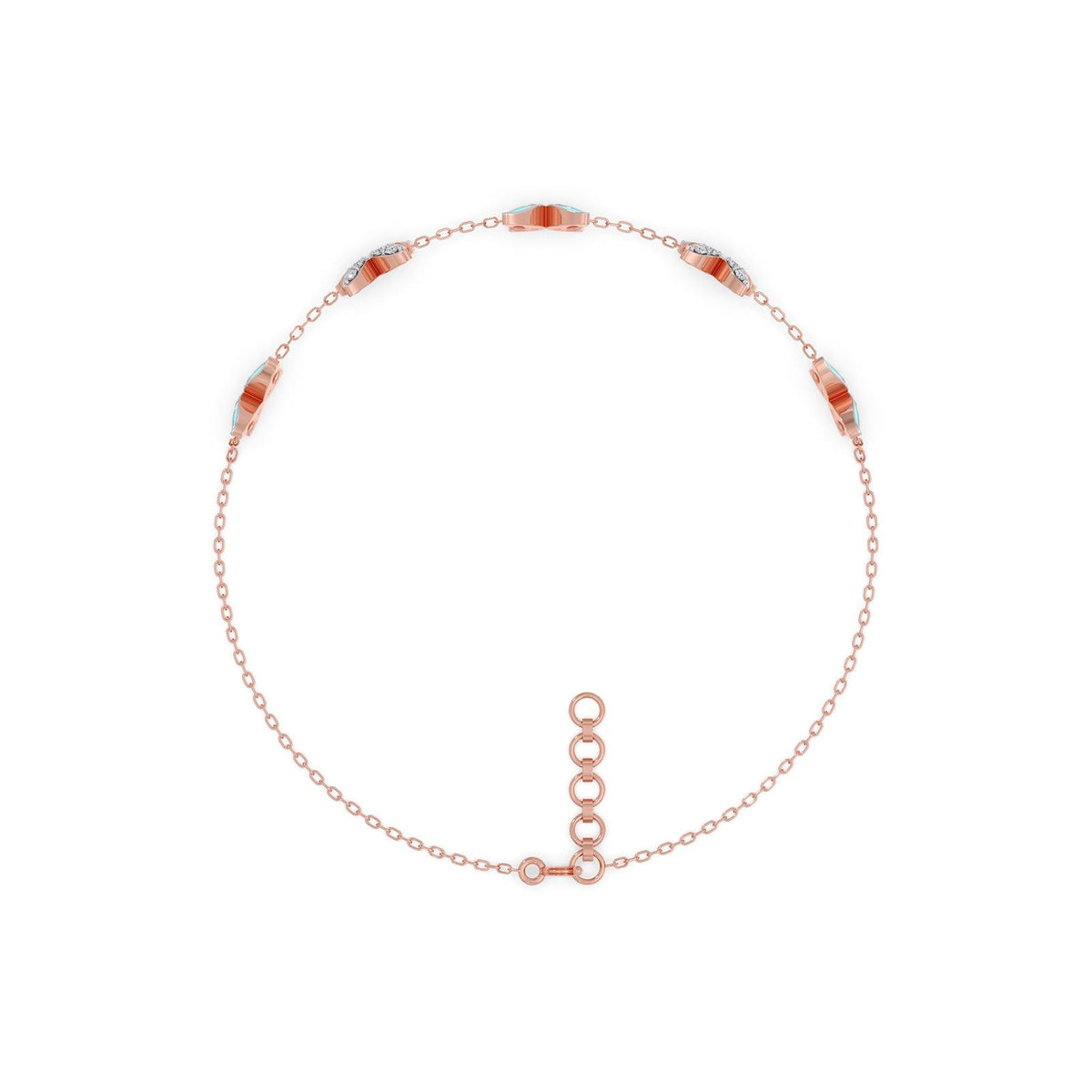 Fleur Butterfly Diamond Chain Bracelet