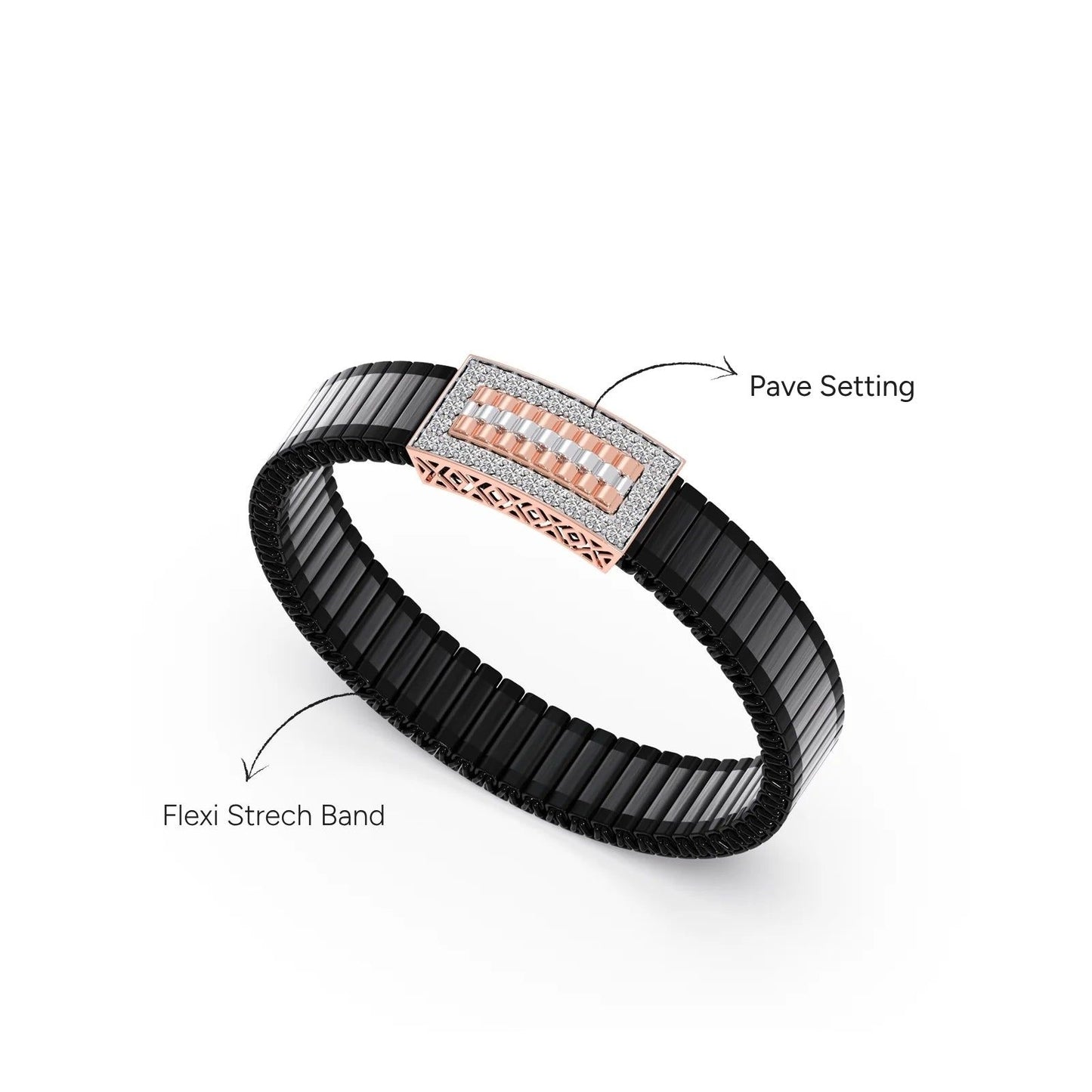 Strata Diamond Men's Bracelet