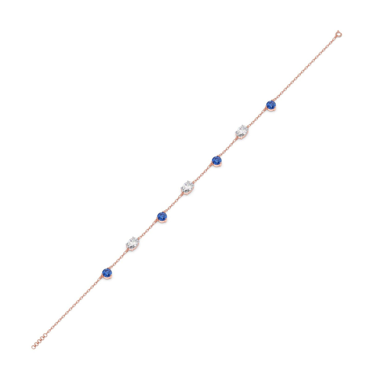 Azure Oval Diamond Chain Bracelet