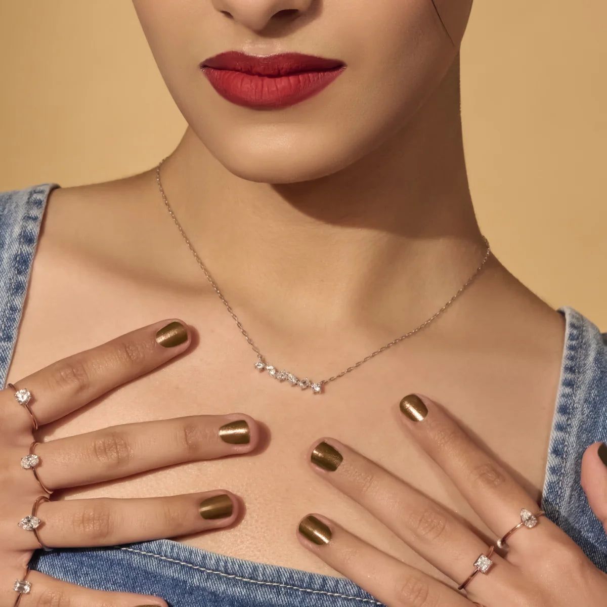 Multi Shape Diamond Necklace
