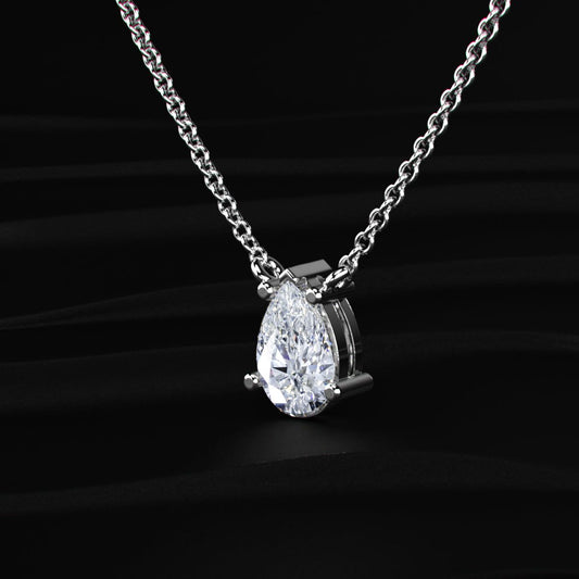 Pear-Shaped Solitaire Necklace