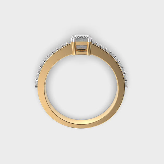 Emerald Diamond Pave Band Ring - View 4