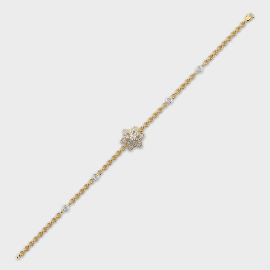 Petal Star Blossom Diamond Bracelet