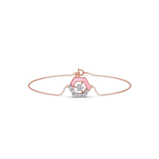 Cotton Candy Hexagon Diamond Bracelet