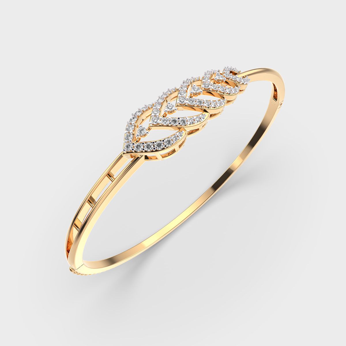 Dazzling Fern Foliage Diamond Bracelet