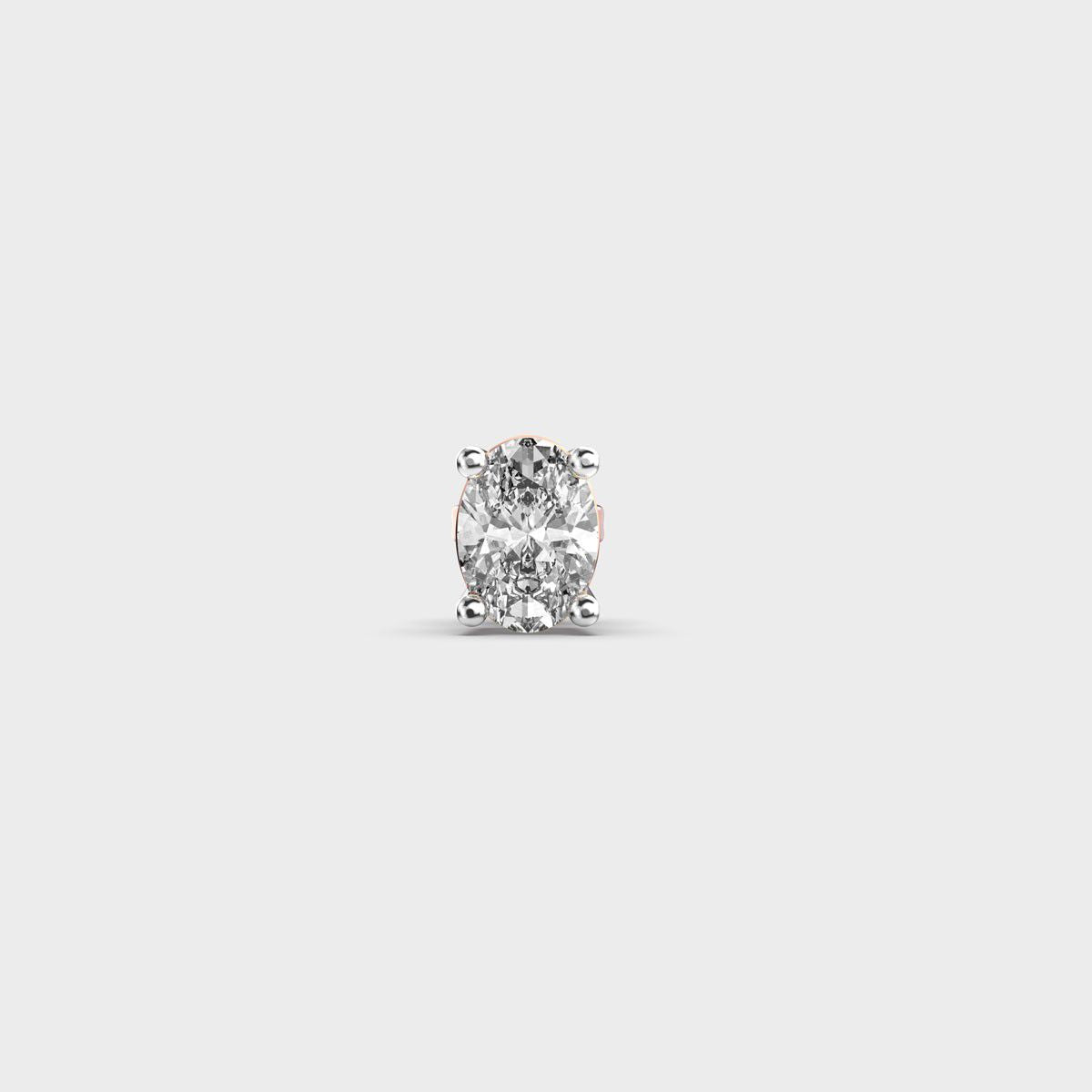Noble Diamond Oval Stud for Men