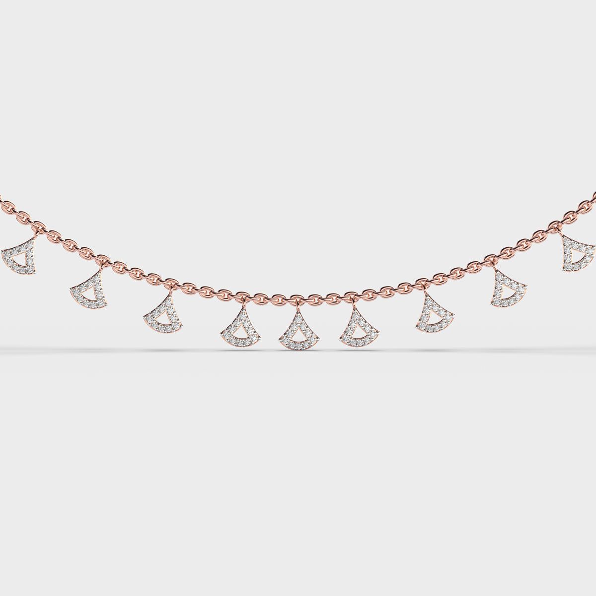 Diamond Clustered String Necklace For Women