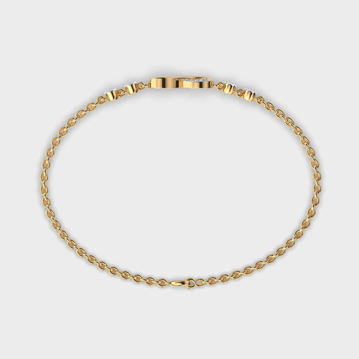 Diamond Encrusted Infinity Bracelet