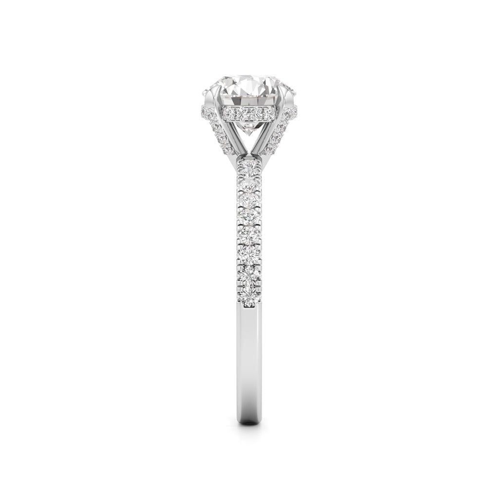 Round Solitaire with Double EncTitlerusted Ring
