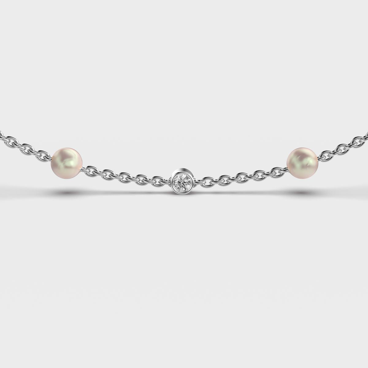 Elegant Pearl and Diamond Necklace