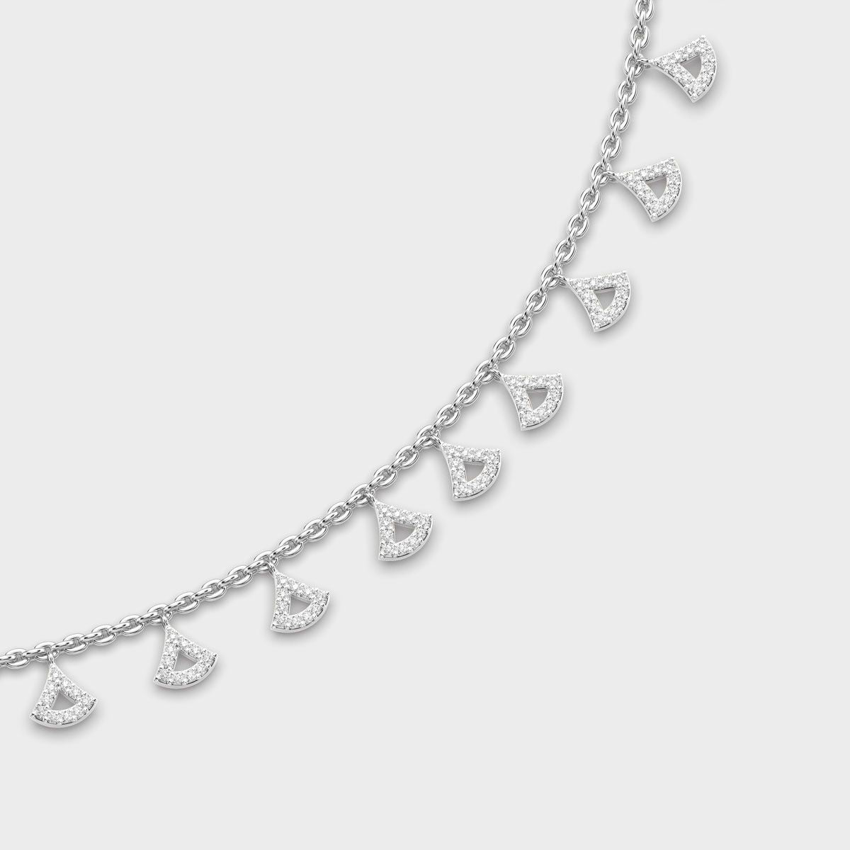 Diamond Clustered String Necklace For Women