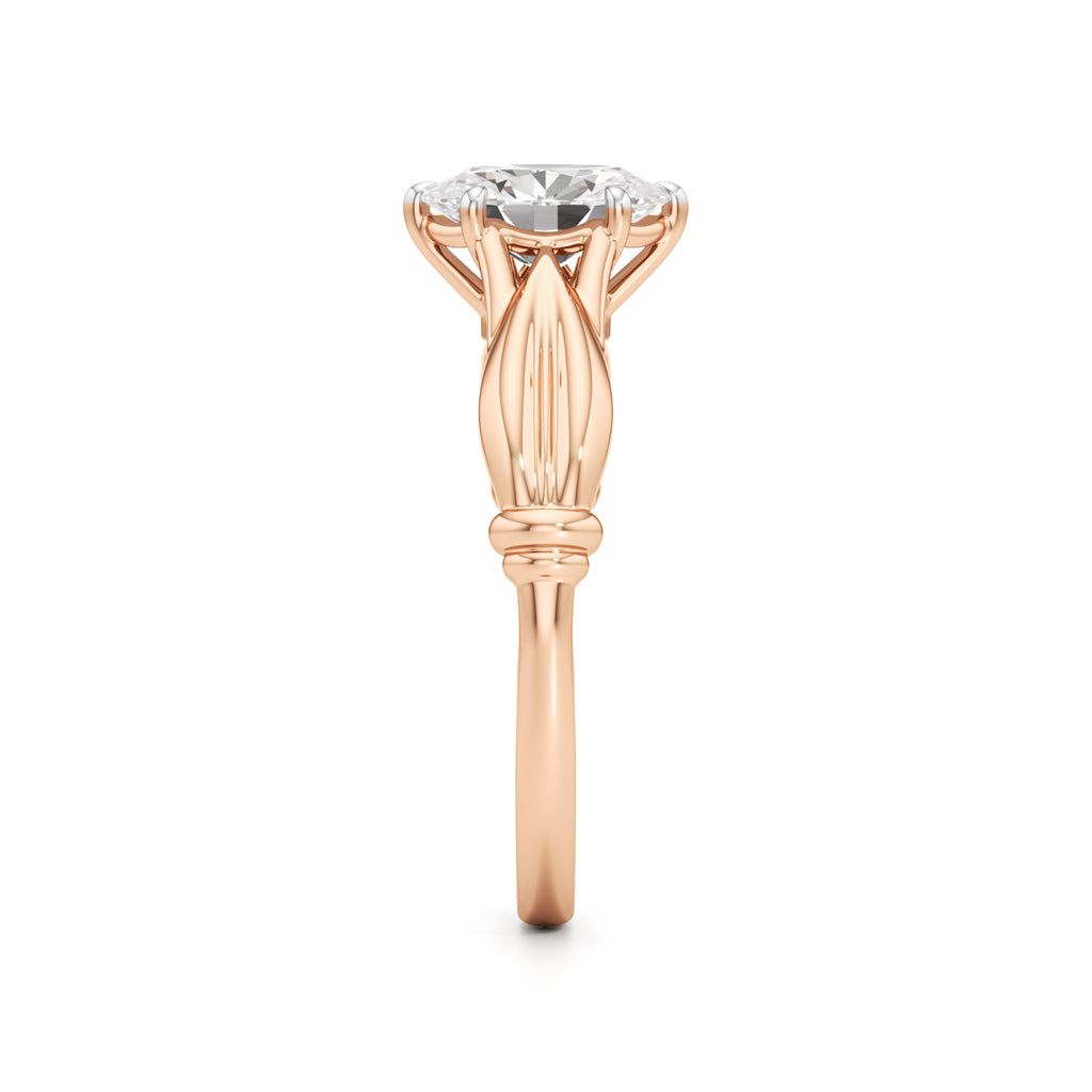 Aurora Bloom Solitaire Ring