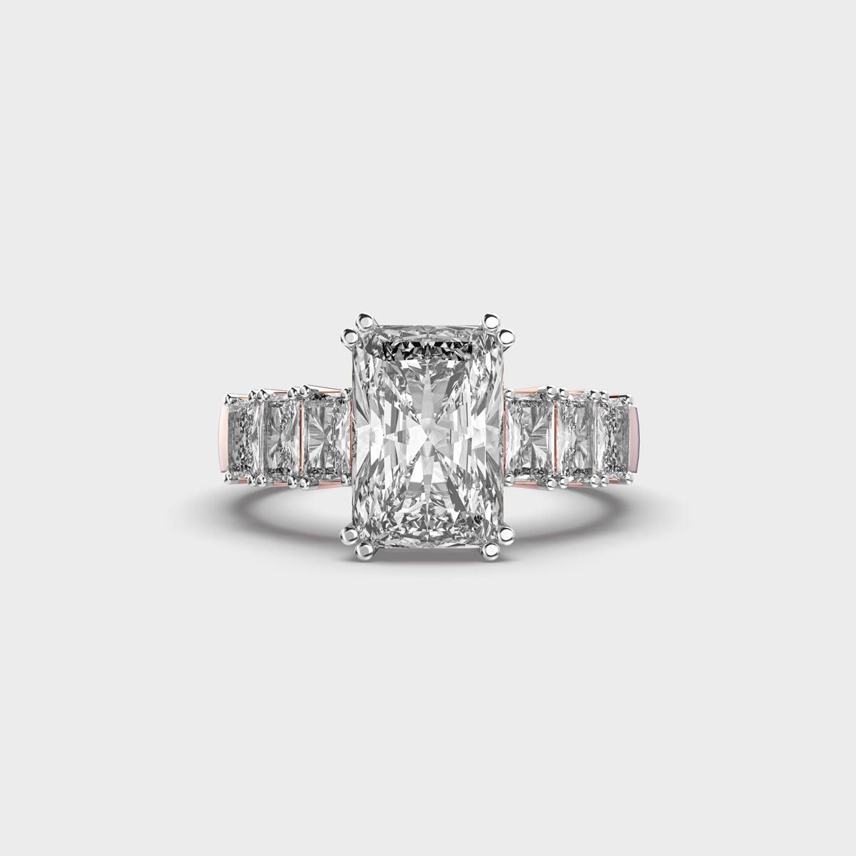Manhattan Chic Radiant Cut Diamond Ring - View 6