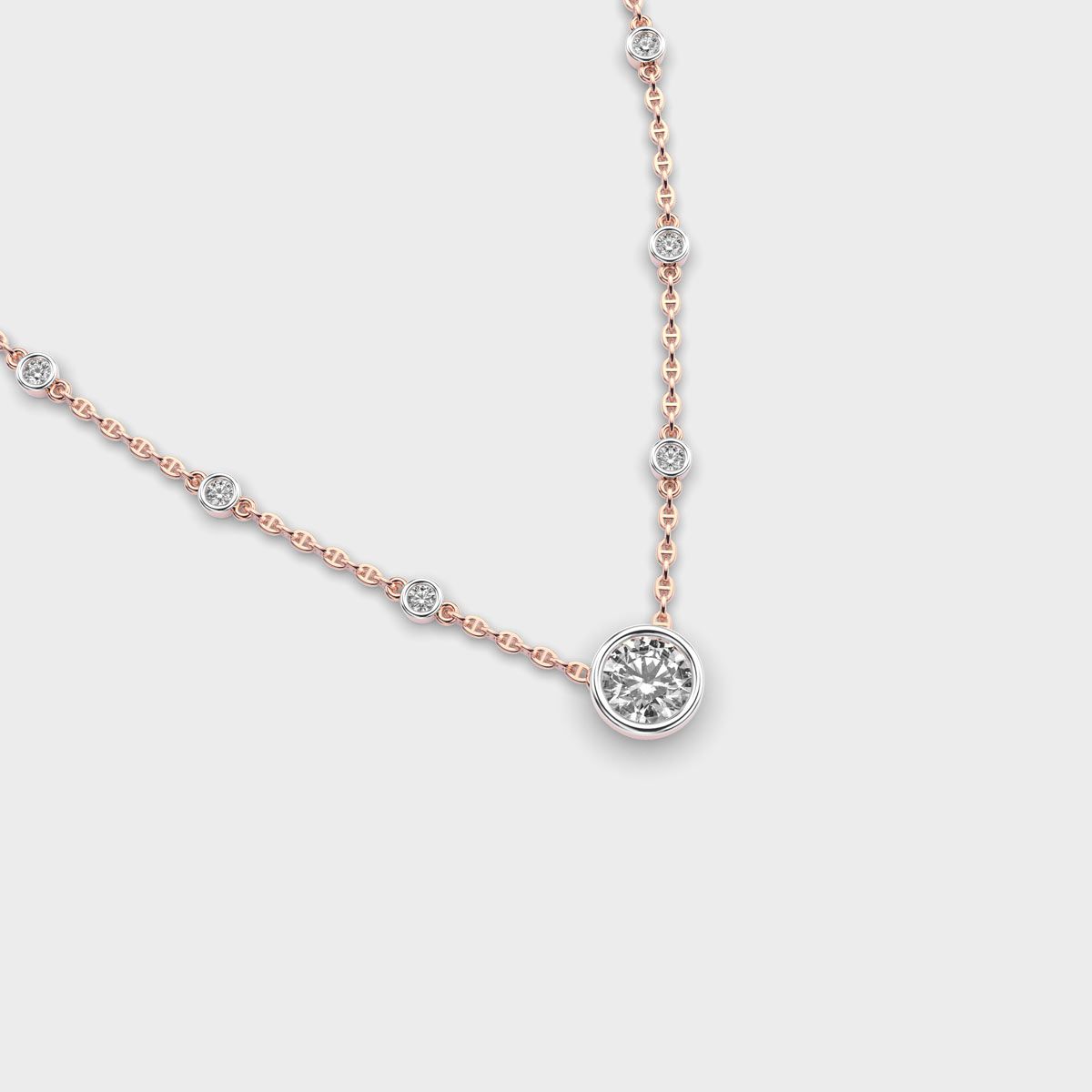 Blushing Sparkle Diamond Necklace