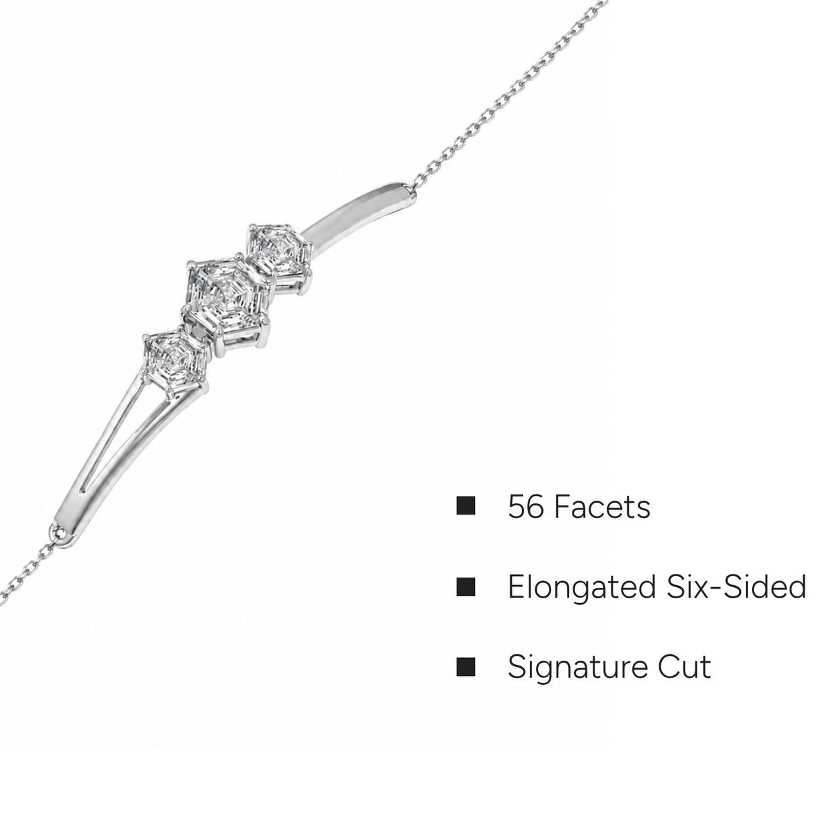 Hexa Trio Chain Bracelet