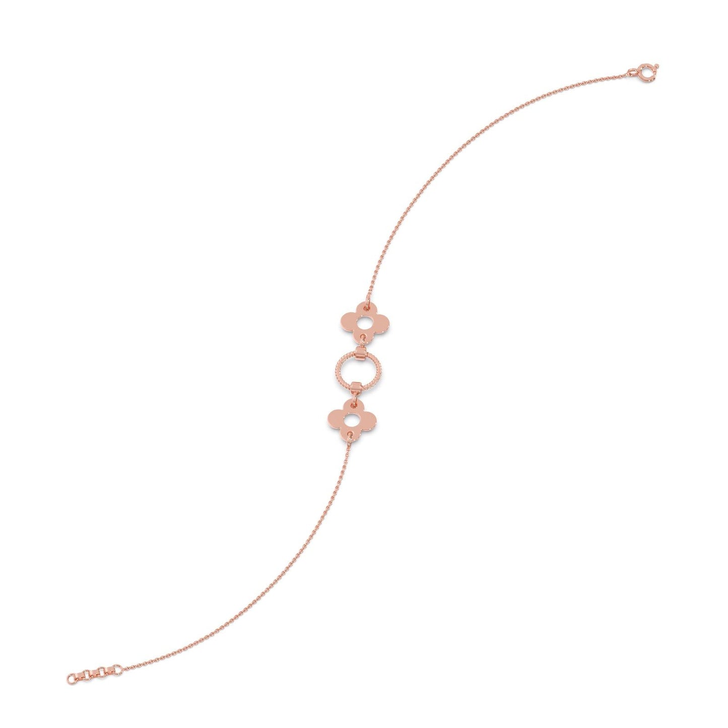 Meadow Loop Plain Gold Chain Bracelet