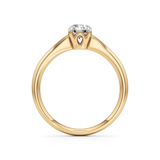 Solivira 0.50Ct four prong round cut solitaire ring