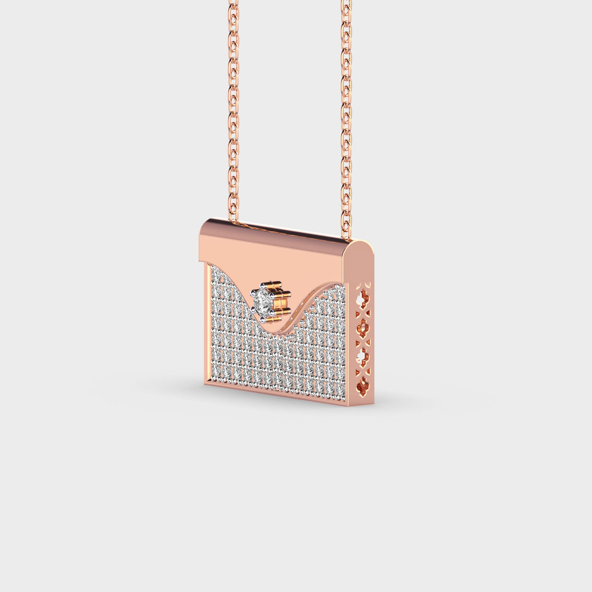 Special Message For You Engraveable Diamond Necklace