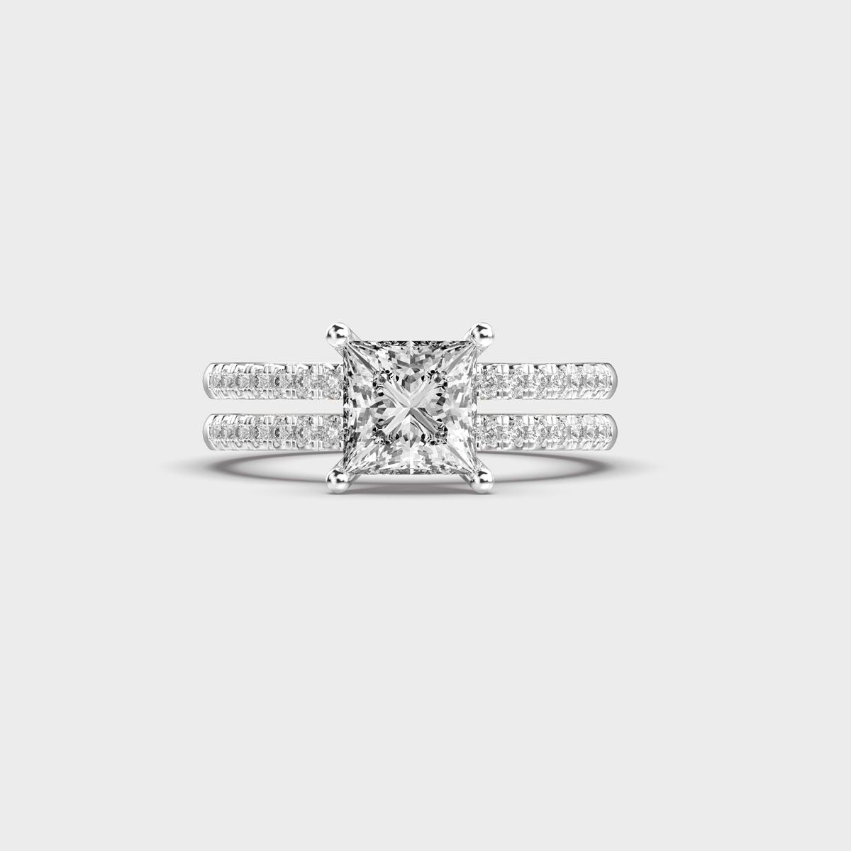 Double Band Bound Diamond Ring - View 7