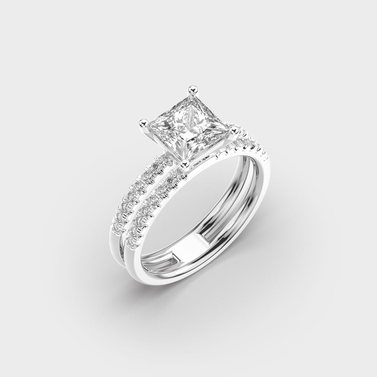 Double Band Bound Diamond Ring - View 9