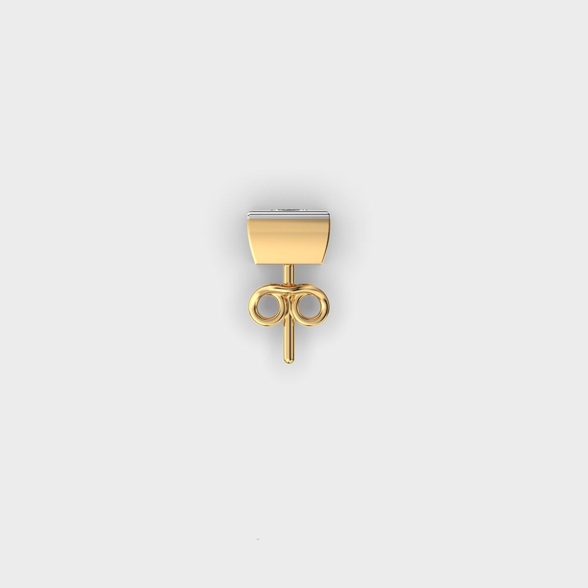 Cornerstone Square Diamond Stud for Men
