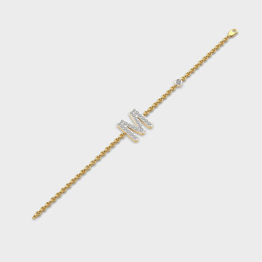 Mesmerising M Initial Bracelet