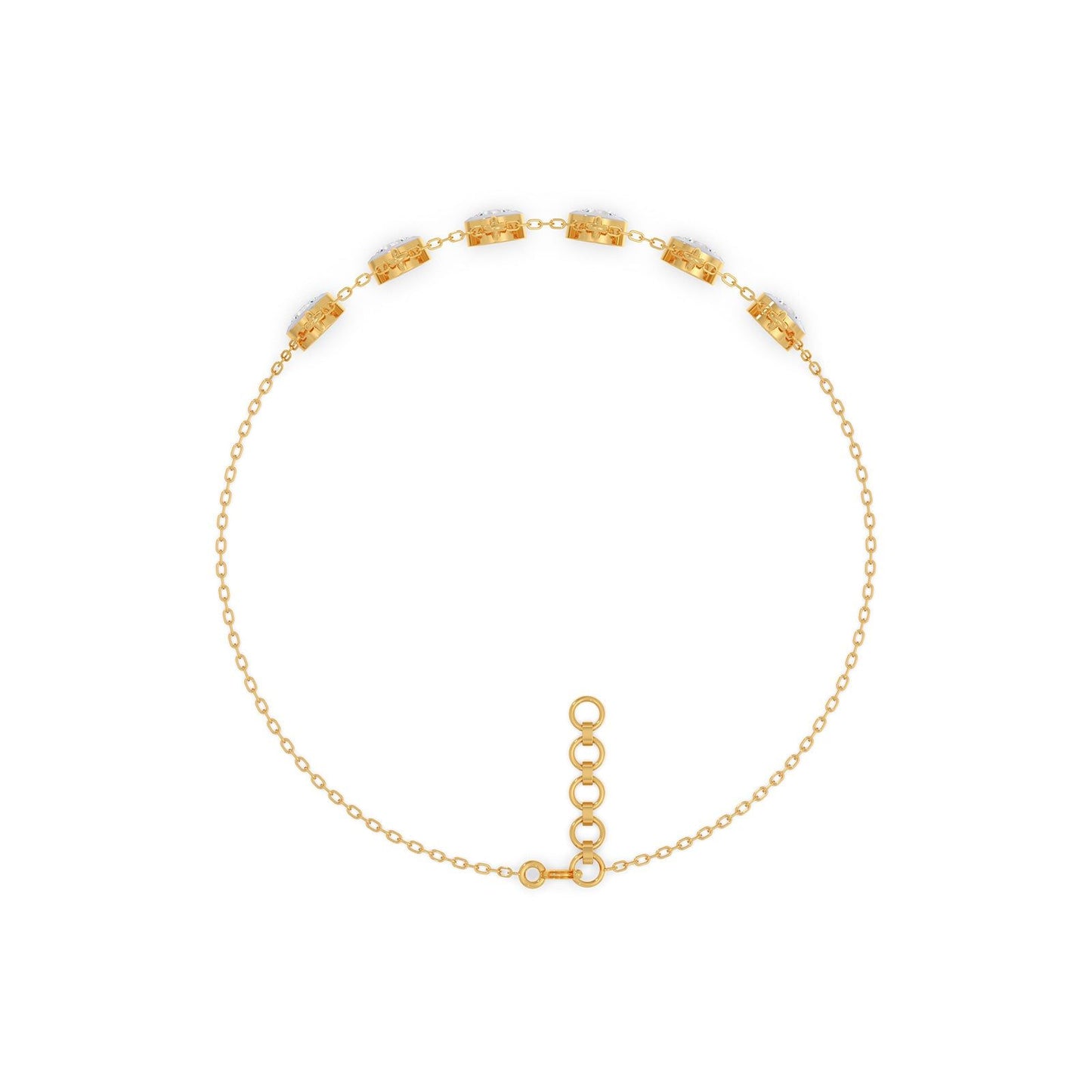 Orbit Line Diamond Chain Bracelet