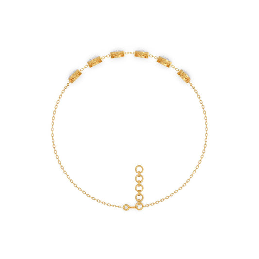 Orbit Line Diamond Chain Bracelet