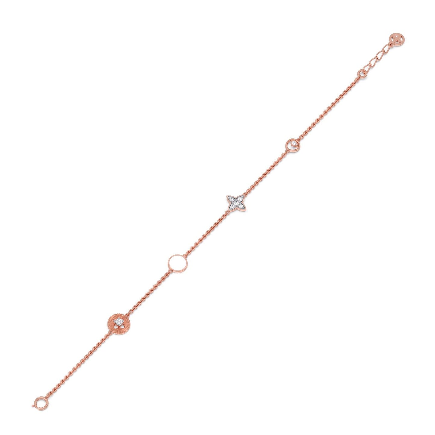 Constella Round Diamond Chain Bracelet
