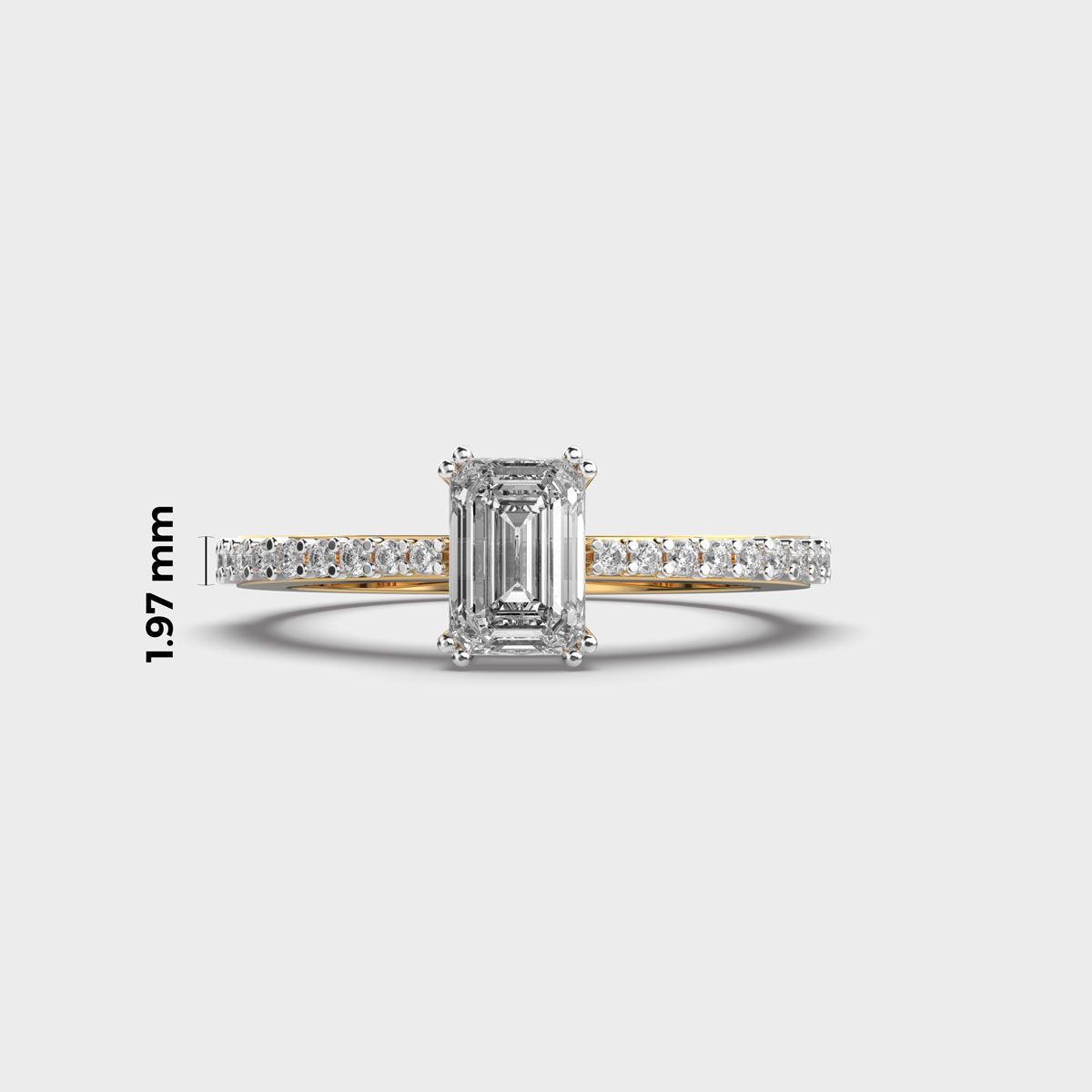 Emerald Diamond Pave Band Ring - View 5