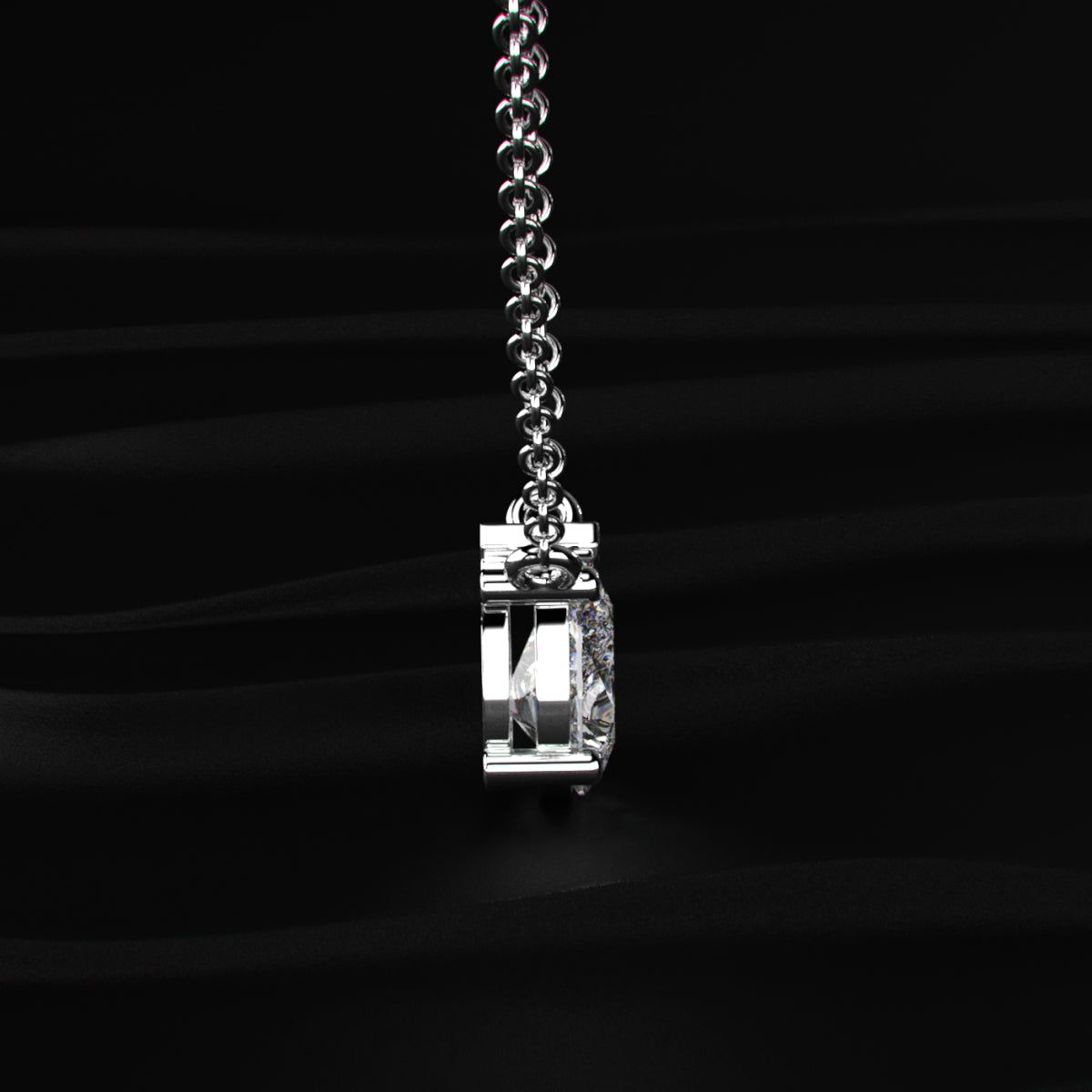 Pear-Shaped Solitaire Necklace