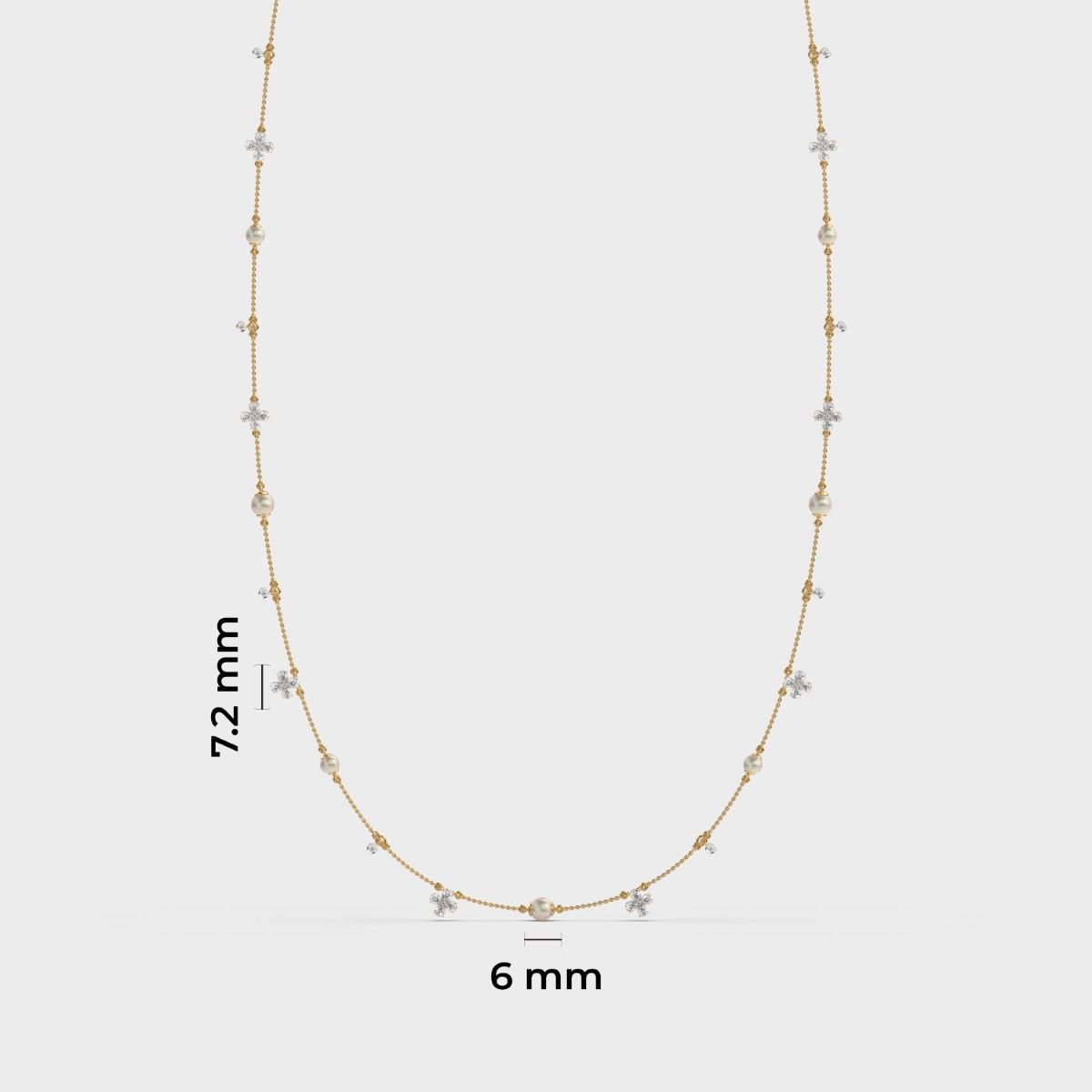 Mixed Diamond Layer Necklace