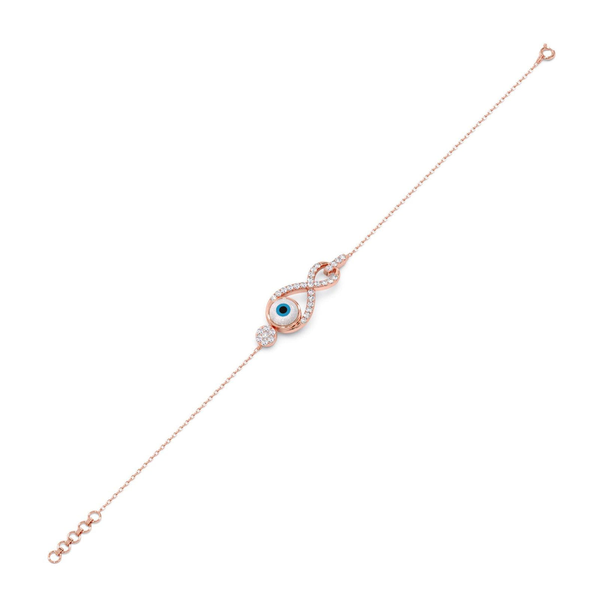 Infinite Evil Eye Round Diamond Bracelet