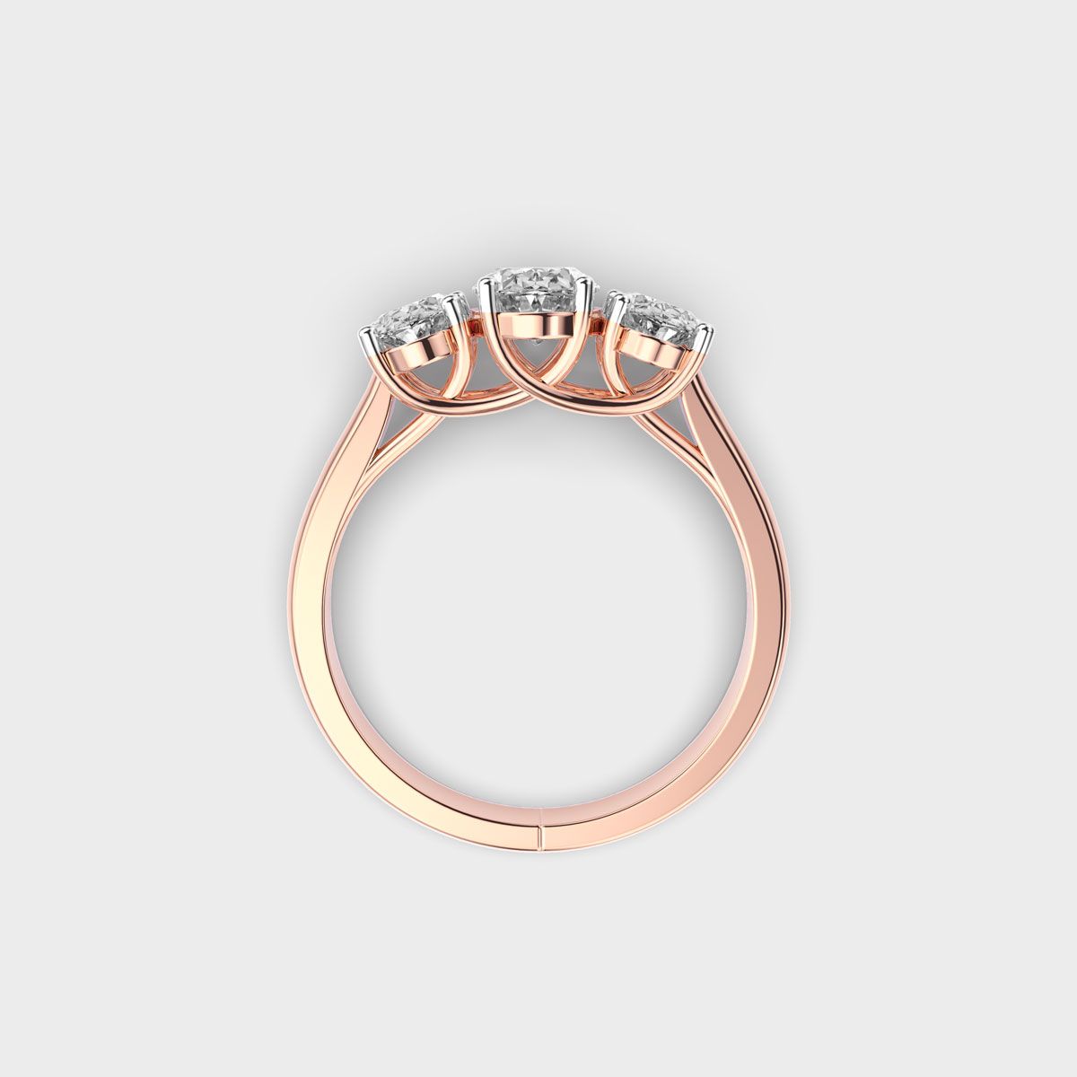 Three Stone Glimmer Diamond Ring - View 9