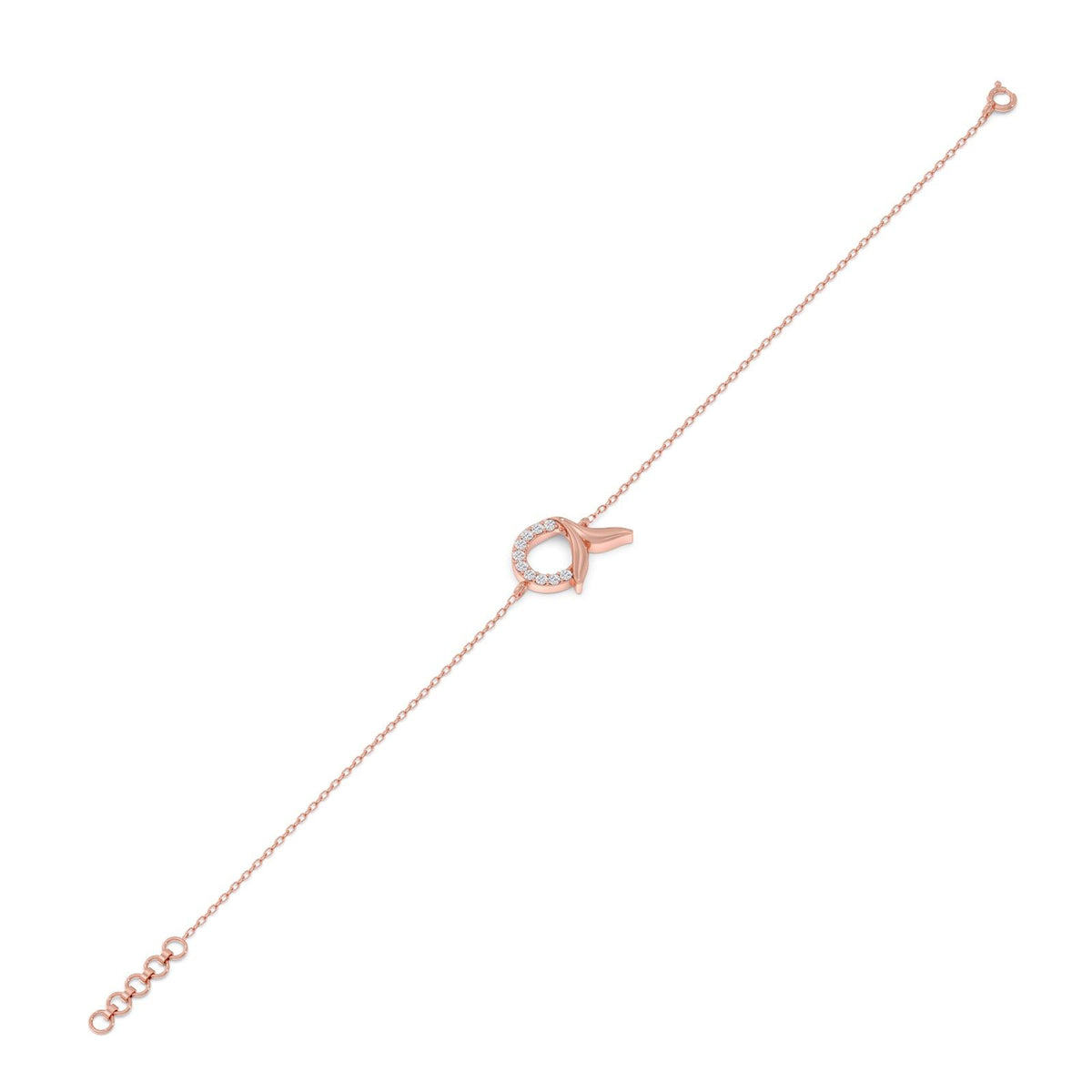 Mermaid Tail Diamond Chain Bracelet