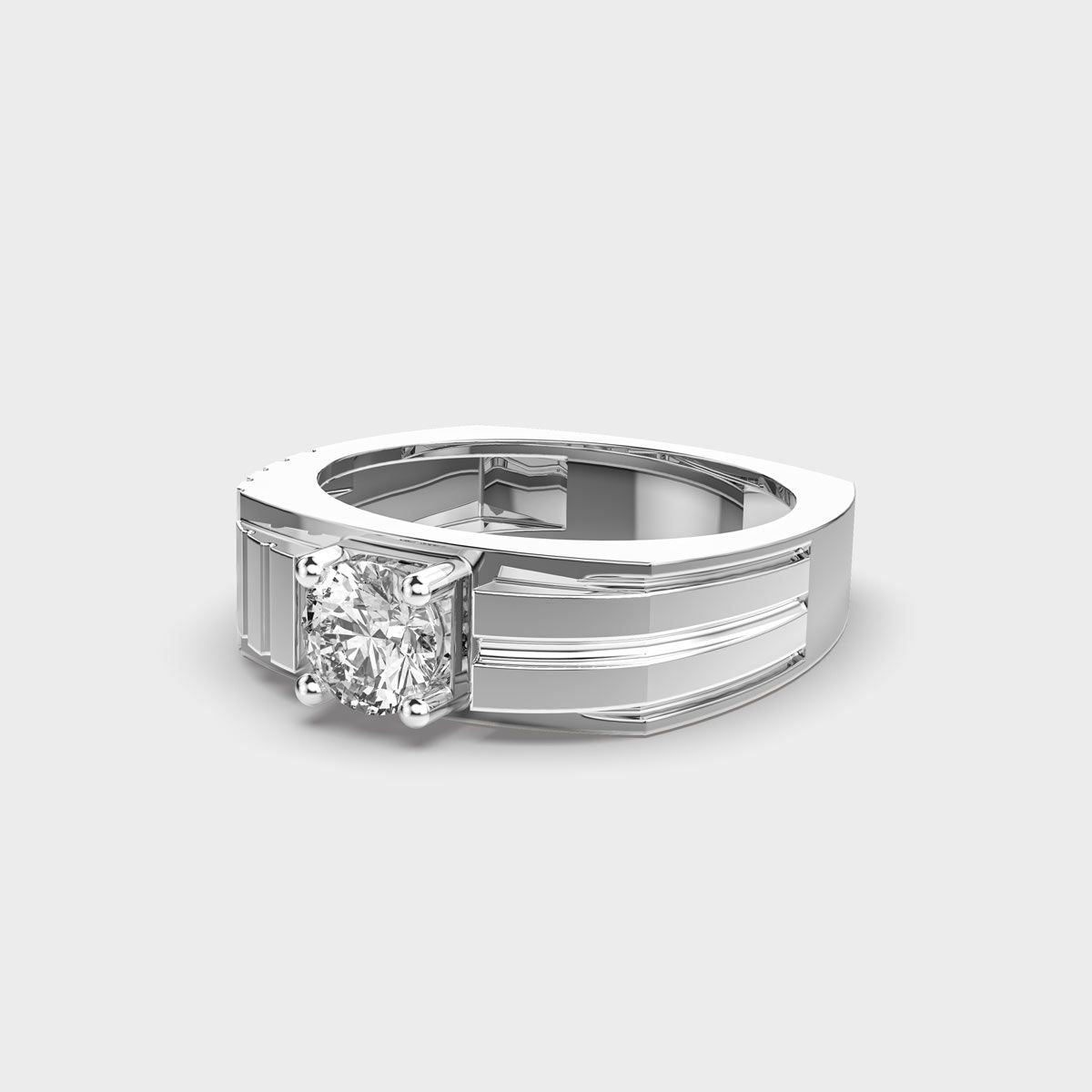 Dual Tone Ironclad Diamond Band For Men - View 8