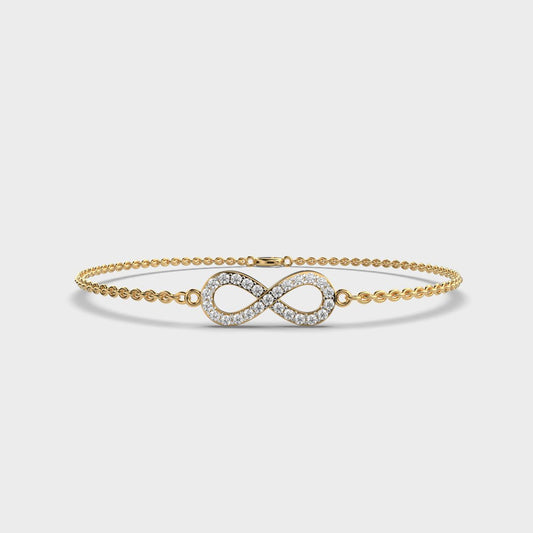 Eternity Glam Diamond Encrusted Chain Bracelet