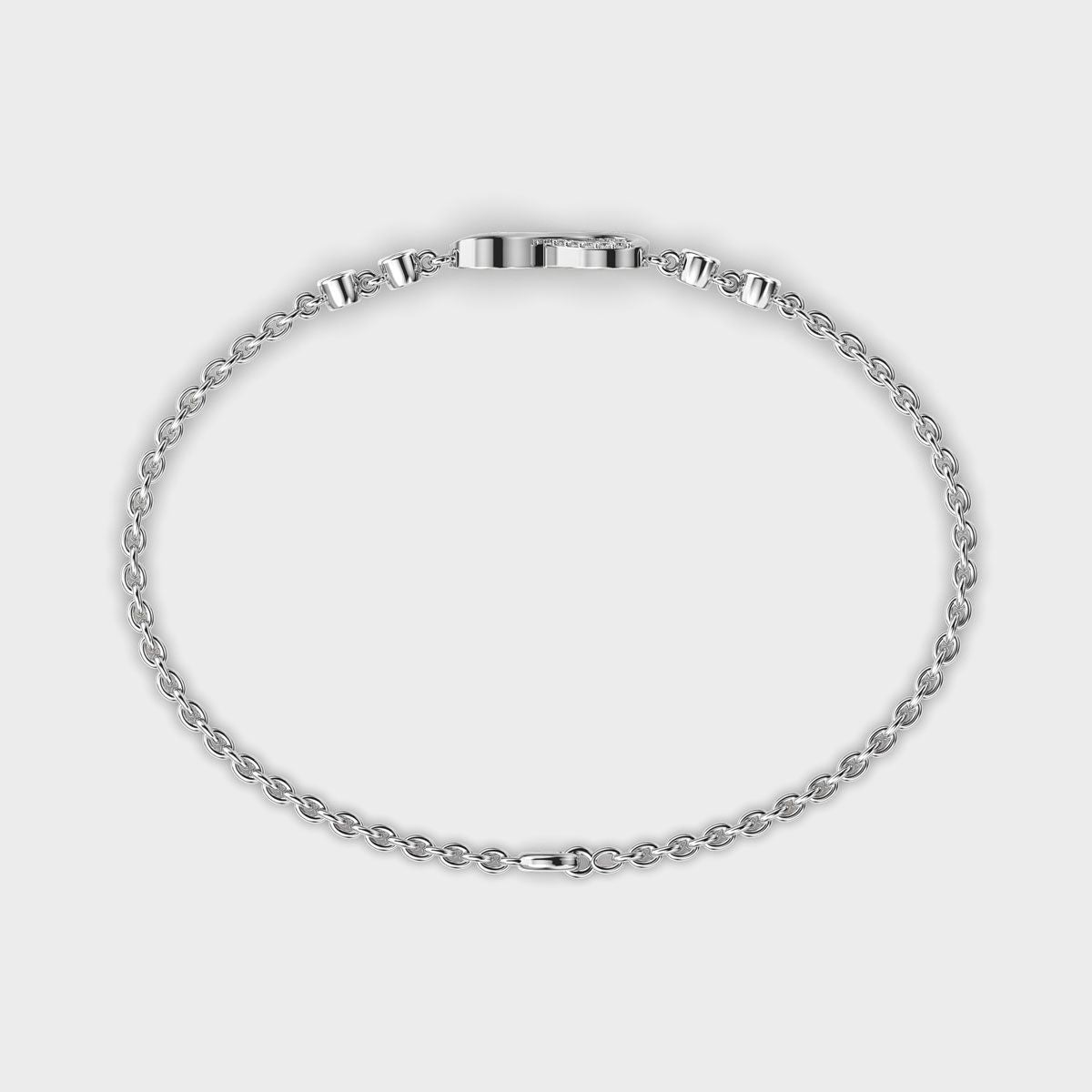 Diamond Encrusted Infinity Bracelet
