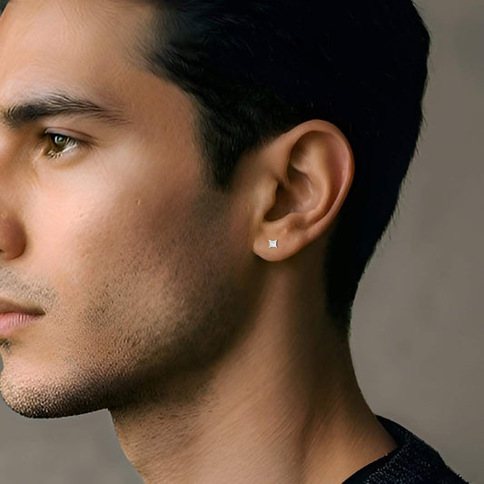 Sharp Edge Diamond Stud For Men