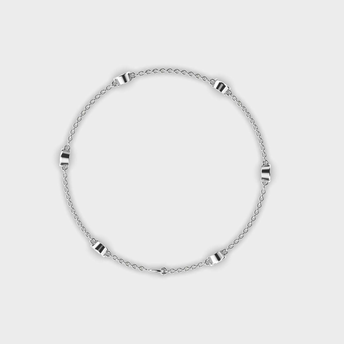Minimal Celeste Round Diamond Bracelet