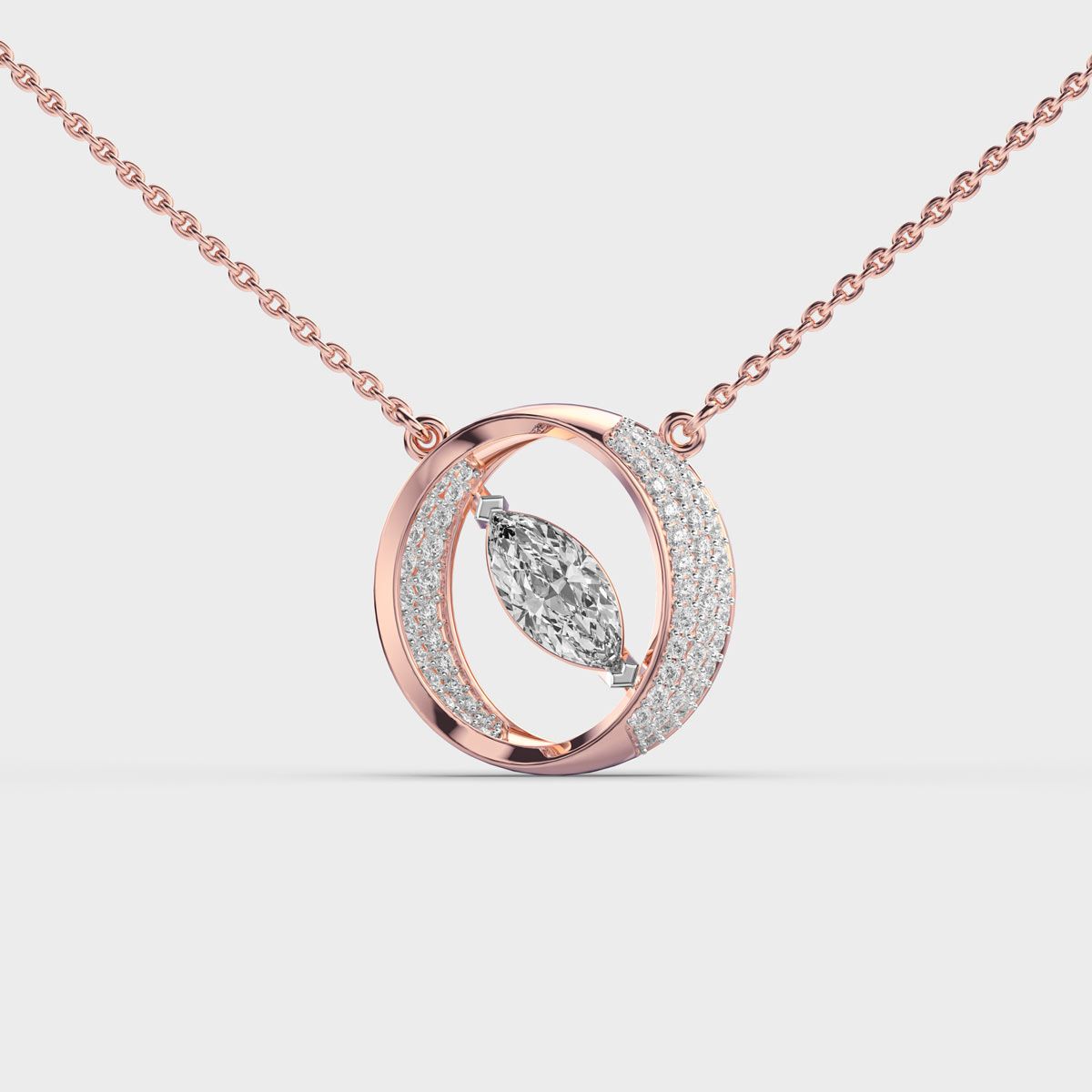 Marquise Orbit Diamond Necklace
