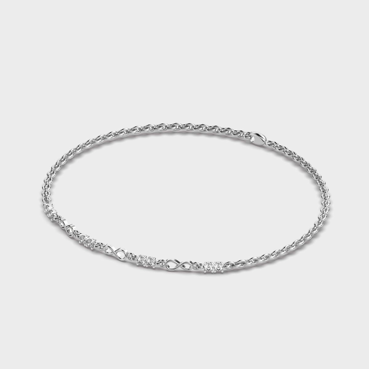 Eternal Infinity Link Diamond Bracelet