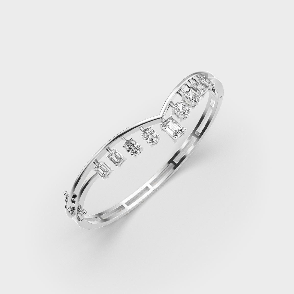 Sleek Circlet Diamond Bracelet