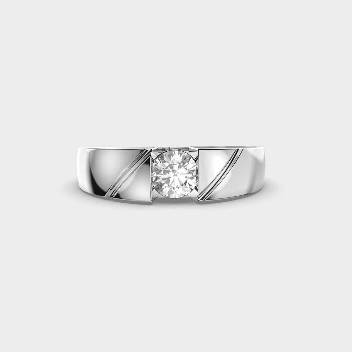 Shining Armour Diamond Band Ring For Men - View 8