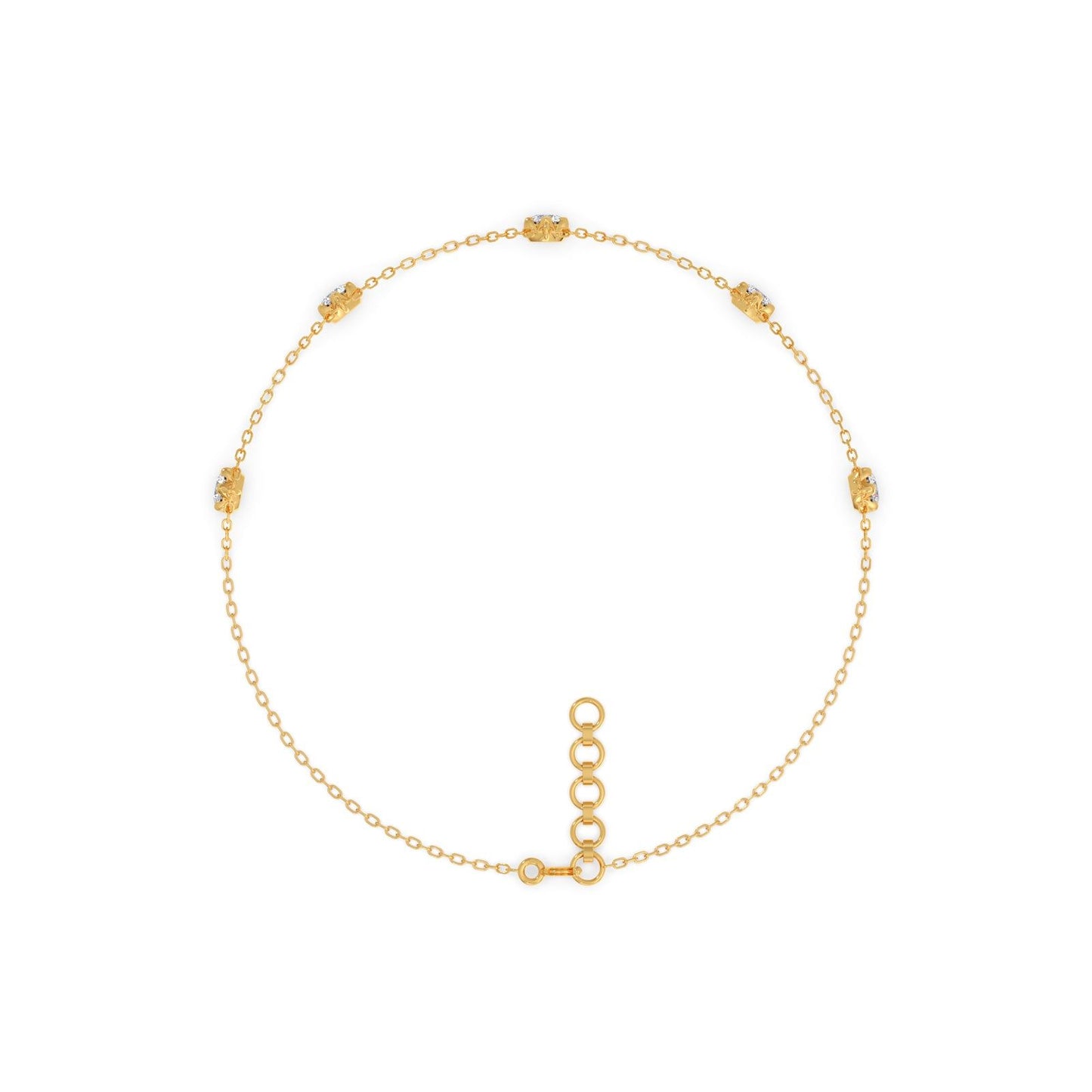 Classic Round Diamond Chain Bracelet
