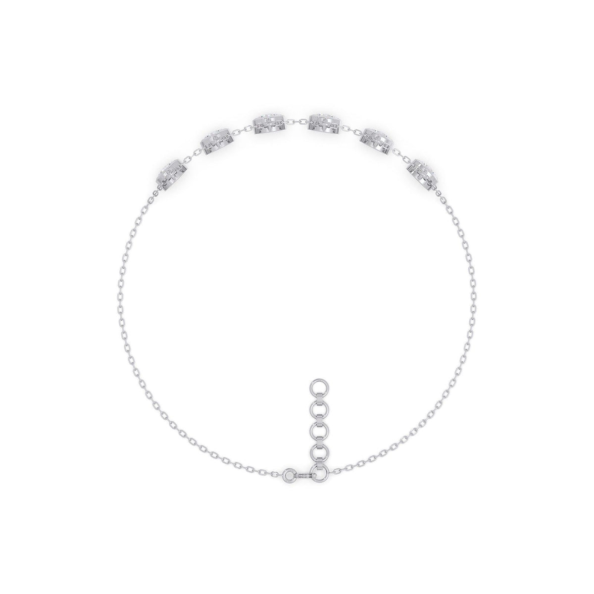 Orbit Line Diamond Chain Bracelet